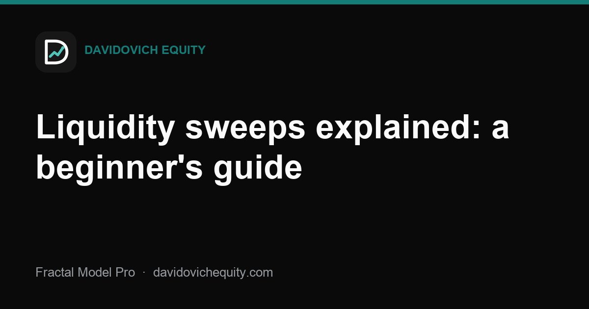 Davidovich Equity article cover for Liquidity sweeps explained: a beginner's guide